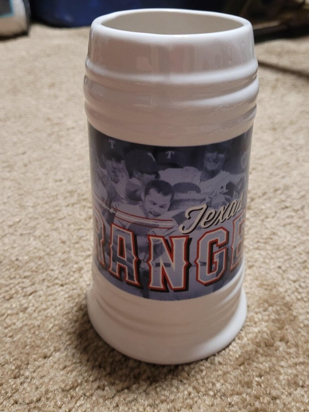 Texas Rangers Sweet Baby Ray's promotional beer stein mug